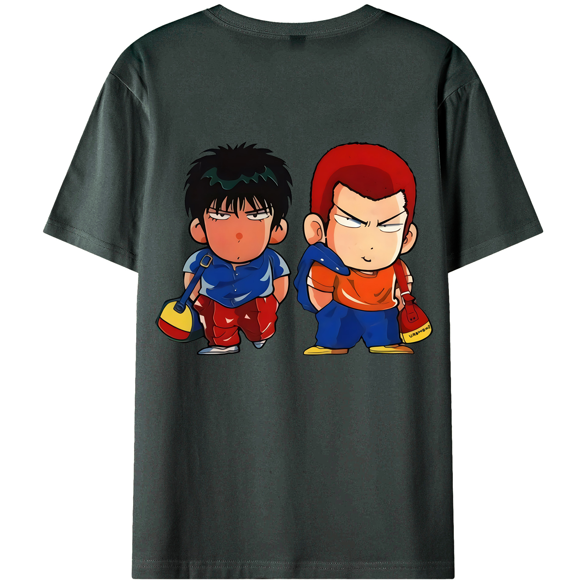 （画像用） SLAM DUNK／スラムダンク 綿100％ メンズ半袖Tシャツ（バックプリント） 通気性